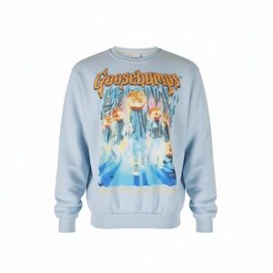 Goosebumps Attack of the Jack O Lanterns Blue Graphic Sweatshirt‎ XXS Runs Large